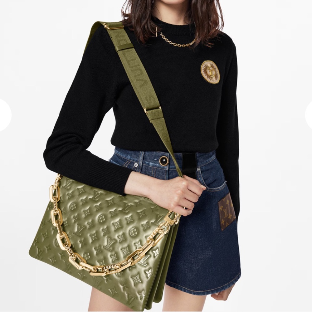 Louis Vuitton Coussin MM in Olive Green